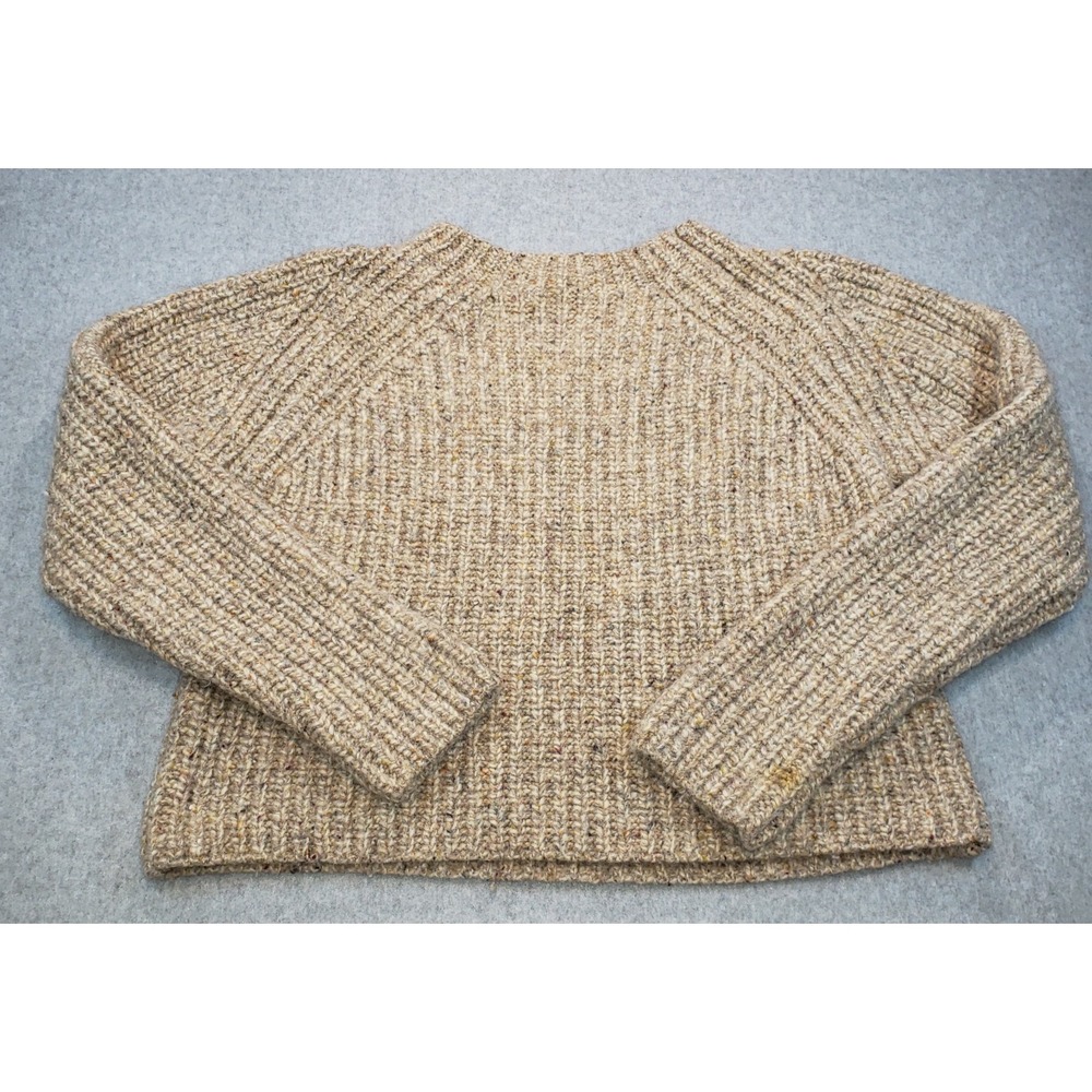 Abercrombie & Fitch Wool‎ Sweater Womens Tan Brown Sz M Chunky Hong Kong Vtg